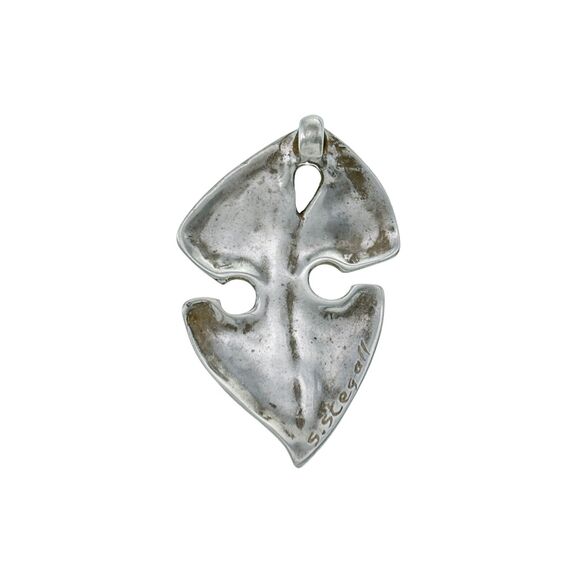 Vintage S. Stegall Sterling Silver 925 Abstract Pendant - Picture 5 of 8